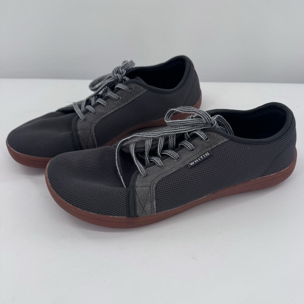 Whitin Barefoot Sneaker Shoes‎ Women Gray Minimalist Outdoor Lace Up Sz 44 Sz 13